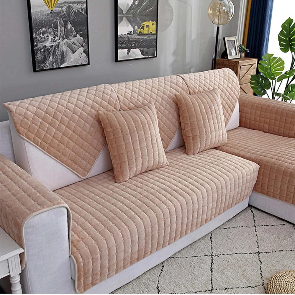 

Новый утолщенный бархатный тканевый чехол для дивана нескользящий чехол для дивана