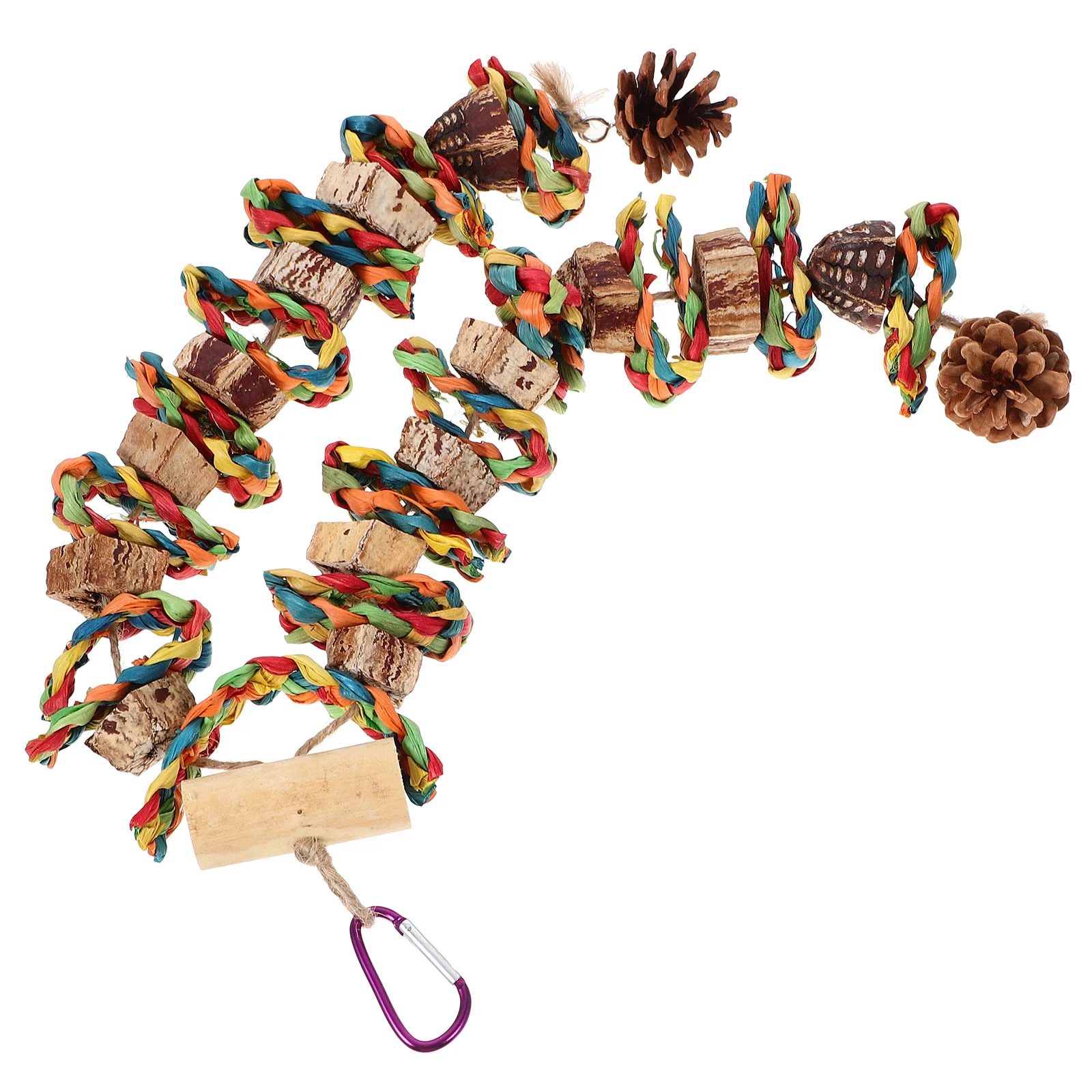 

Parrot Biting Toy Foraging Hanging Bird Cage Bite Wooden Chewing Funny Teething