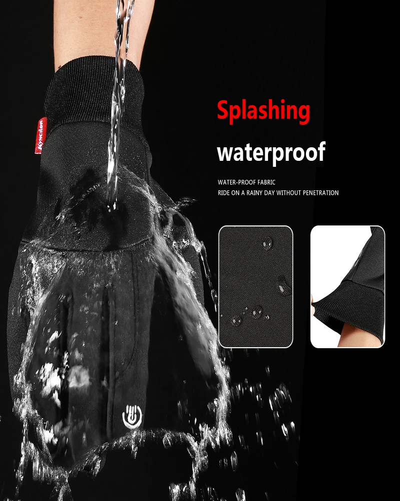 

Winter Gloves Men Cycling Bike Women Thermal Fleece Cold Wind Waterproof Touch Screen Bicycle Warm Outdoor Running Skiing Mitten