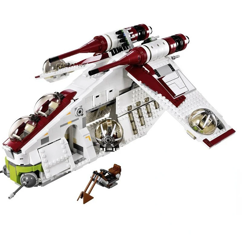 

1228pcs In Stock Star Plan Republic Dropship Gunship Building Blocks Bricks 75021 DIY Toys For Children Birthday Christmas Gift