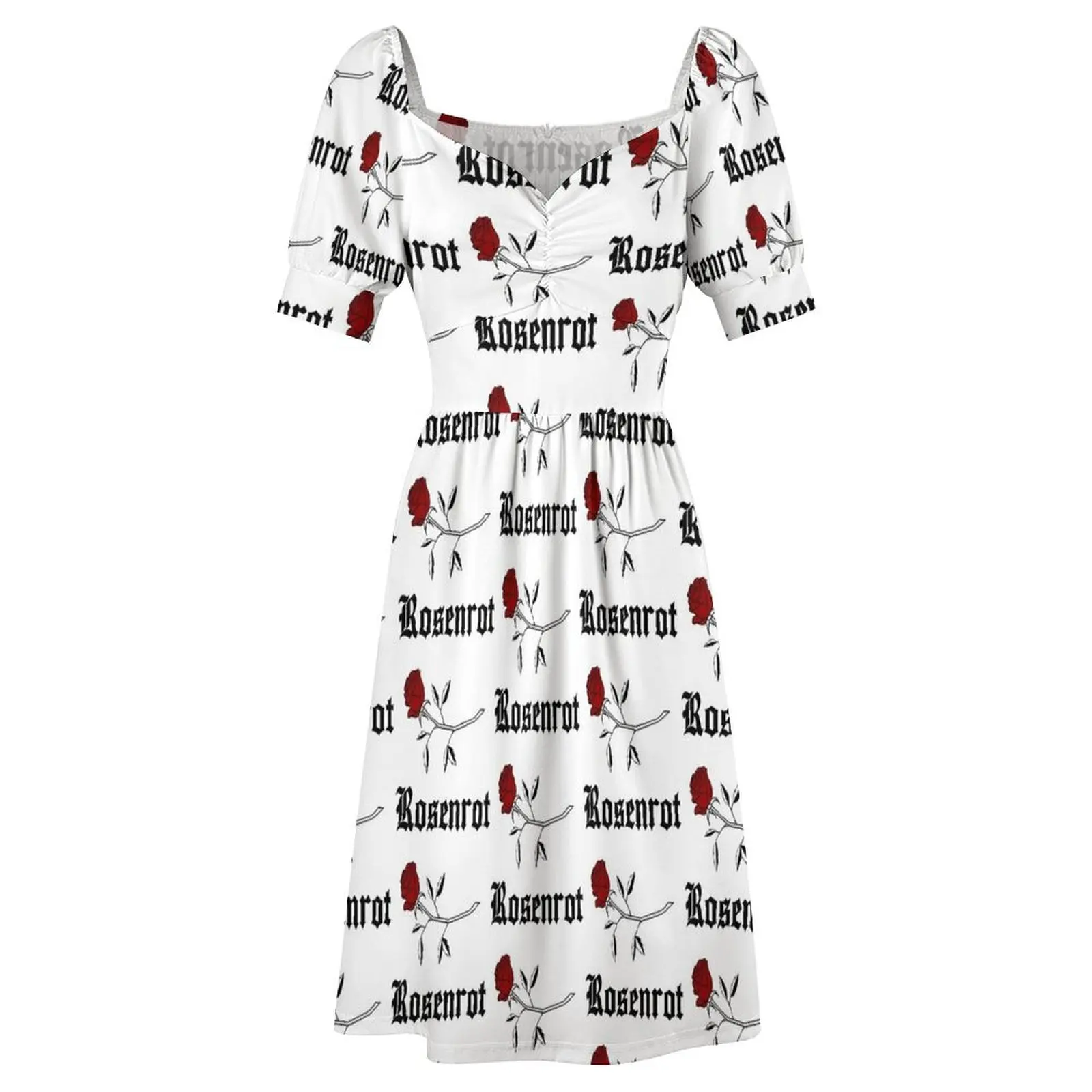 Rosenrot - черное платье с короткими рукавами летние платья элегантные женские