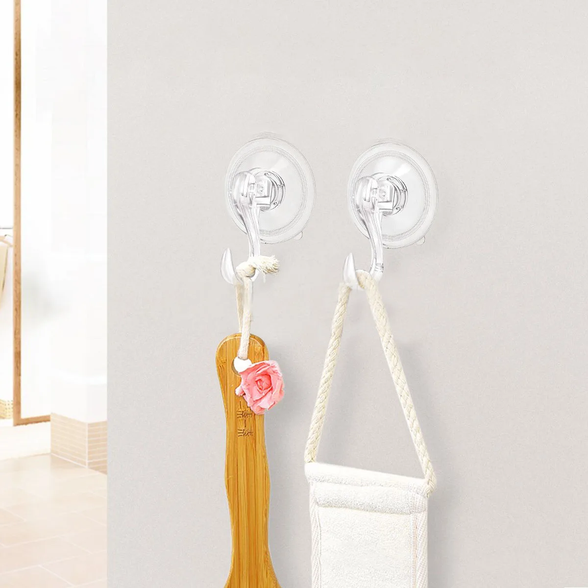 

1Pcs Multipurpose Plastic Hanger For Household Sticky Hook Transparent Removable Reusable Suction Cup Hook