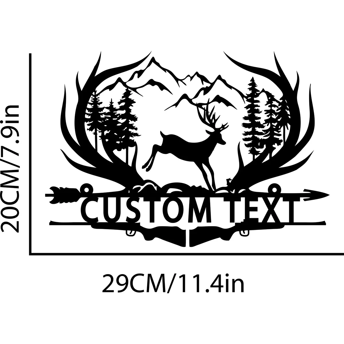 Персонализированный Металлический Настенный знак с оленем на