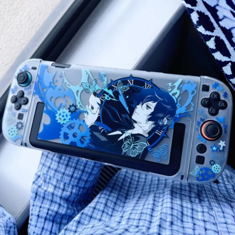 Фото Полупрозрачный чехол Persona 3 Makoto Yuki с жестким защитным узором, совместимый с игровой консолью Switch 2 Oled Lite №2