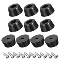 uxcell 0 59 w x 0 31 h round rubber bumper feet stainless steel screws and washer for furniture 40 pcs