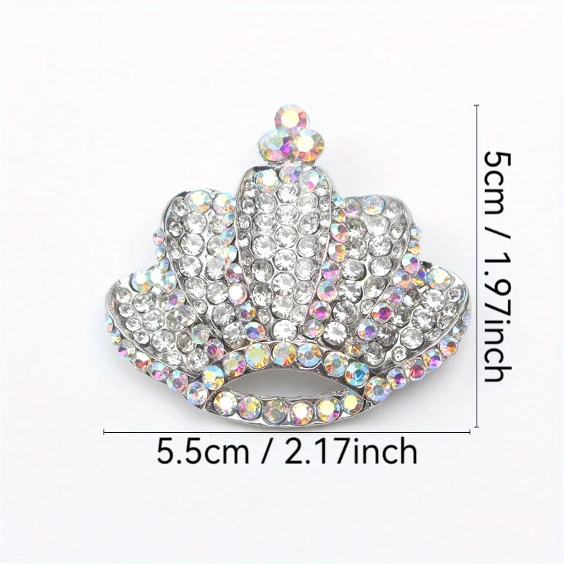 Новый стиль элегантная брошь в виде короны со стразами модная женская