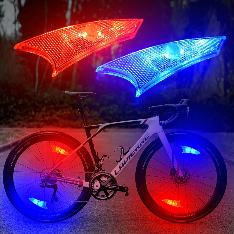 

Rainproof Colorful Refractive Reflective Bicycle Wheel Lamp LED Front Rear Spoke Lights Cycling Decoration Light Accessories