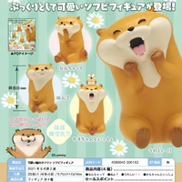 japanese kitan capsule toys gashapon clap hands animal sushi popcorn lying otter soft rubber decoration collection gifts
