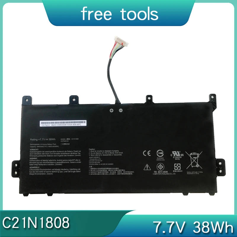 НОВЫЙ аккумулятор C21N1808 7 В 38 Втч для ASUS Chromebook C423NA C523NA C523NA-1A C423NA-EB0050 EB0020 A20033 0B200- 03060000