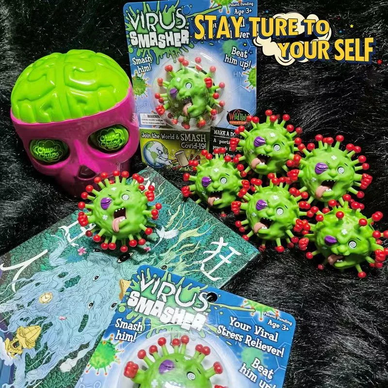 

Уродливый вирус антистрессовый шар, игрушки-антистресс, сдавливаемые Мультяшные вирусные сенсорные аутистские аксессуары, веселые игры с искусственными звездами