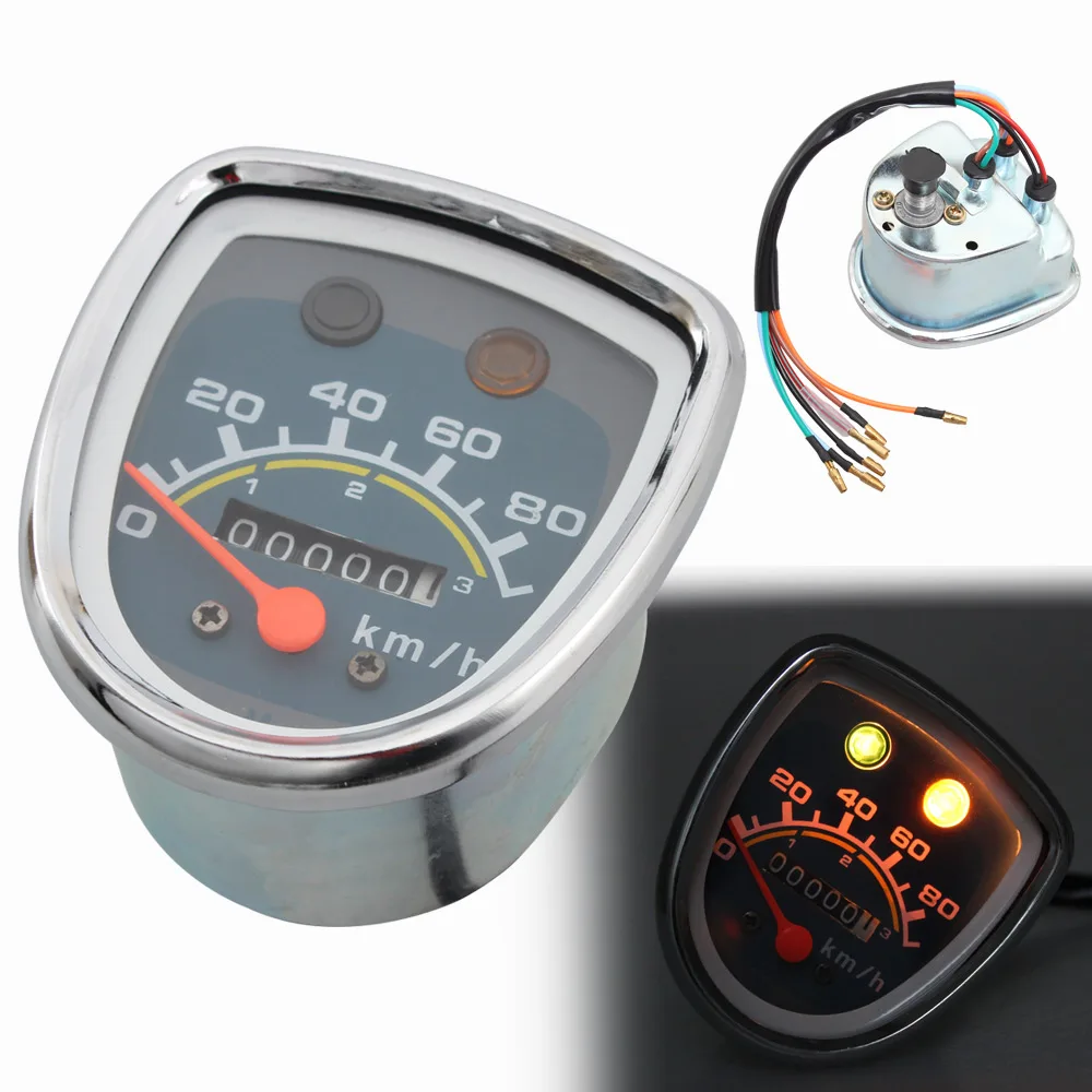 

motorcycle 80 km/h tachometer odometer moto retro speedometer For Honda Passport Cub C50 C70 C90 C70K1 -D3 C70MK3 Deluxe 50 NEW