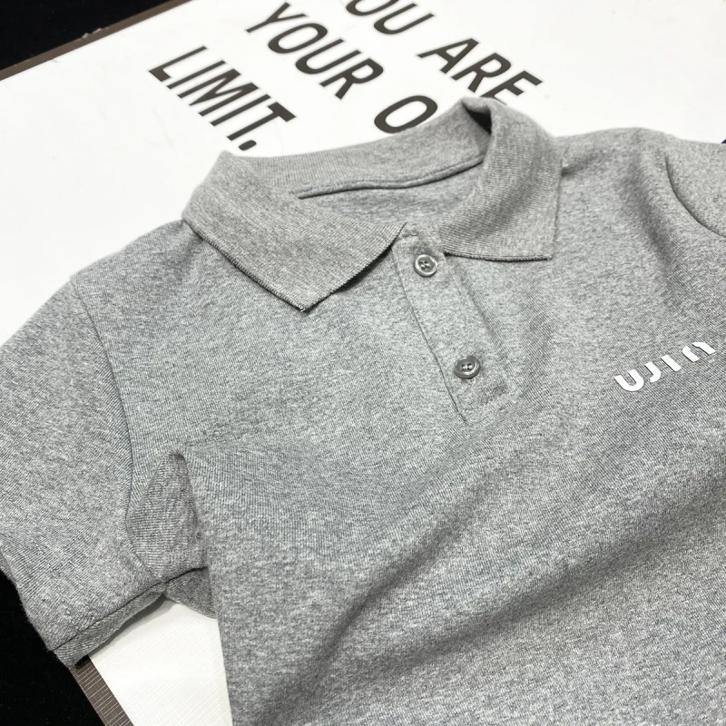 Женская футболка с коротким рукавом [YOZOU] серая или синяя облегающая из хлопка в