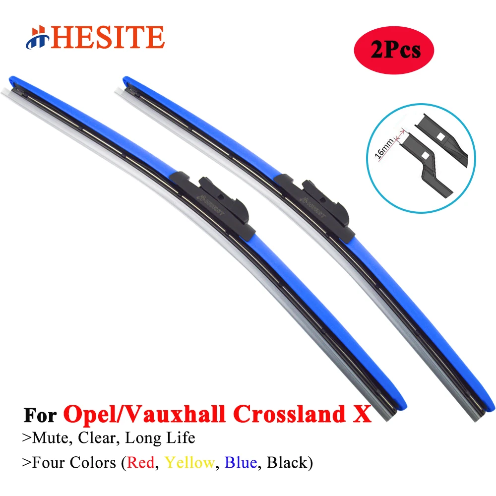 

HESITE Colorful Windshield Car Wiper Blades For Opel Vauxhall Crossland X SUV P17 2017 2018 2019 2020 2021 2022 Car Accessories