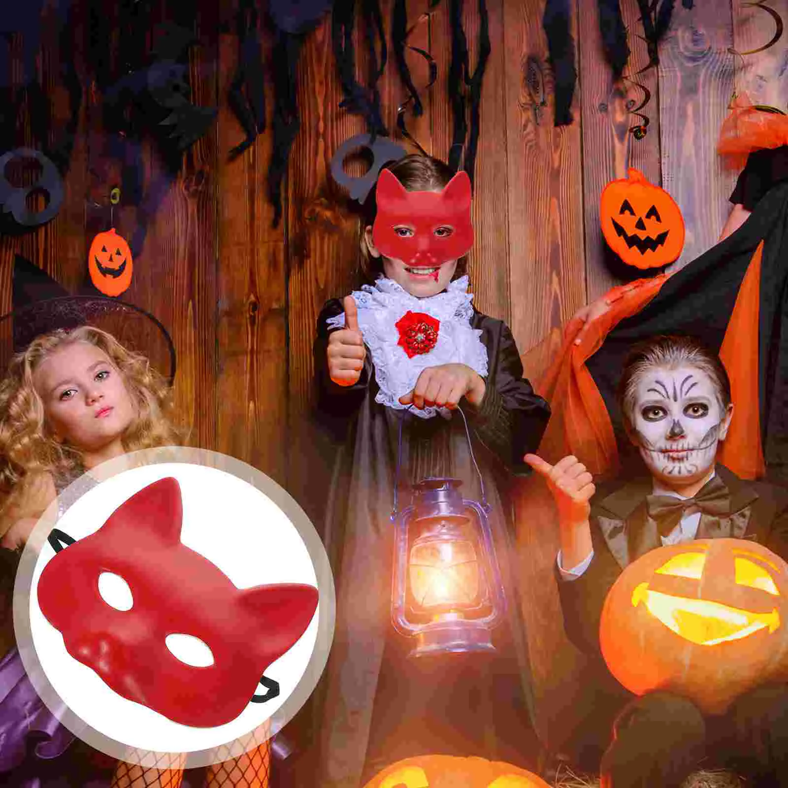 

Half Face Cat Mask Cat Mask Half Face Cat Mask Prop Half Face Cat Mask For Cosplay