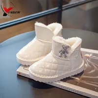 Fashion Warm Kids Snow Boots for Children Toddler Winter Princess Girls Boys Shoes Non-slip Flat Round Toe  Lovely Botas