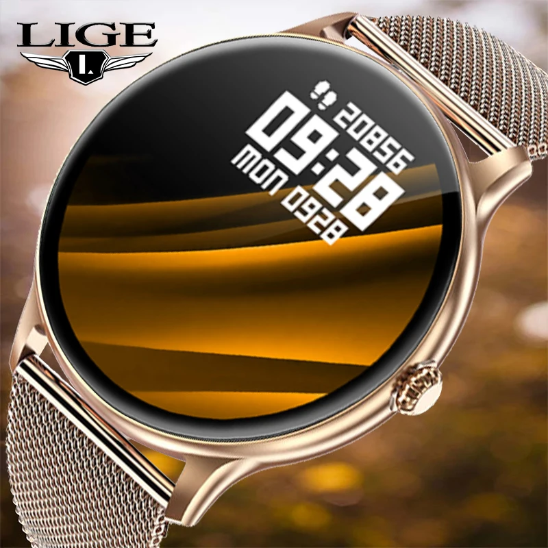 

LIGE New Bluetooth Call Smart Watch Women Fitness Tracker Blood Oxygen Heart Rate Monitor Waterproof Sport Smartwatch For Ladies