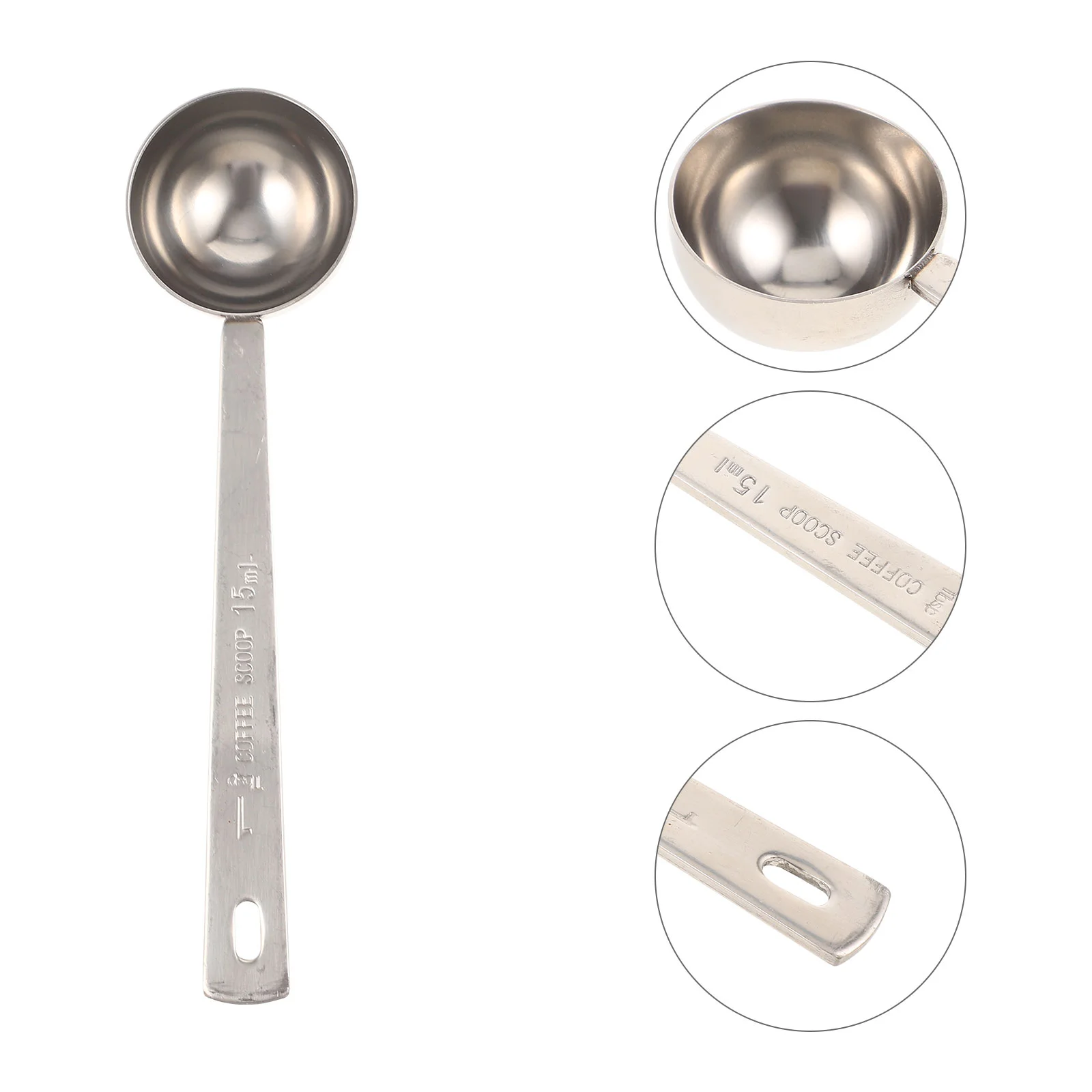 

Coffee Scoop Spoon Measuring Metal Spoonsscale Tablespoon Bean Stainless Steel Dessertespressokitchen Beans Baking Scooper