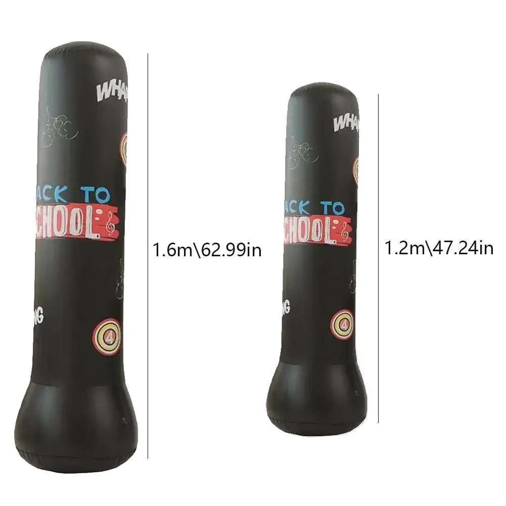 Nadmuchiwany worek bokserski Dzieci dziurkacz kopanie zabawek walka sportowa dla dzieci ciśnieniowa kolumna bokserska z piaskiem PVC X3G7