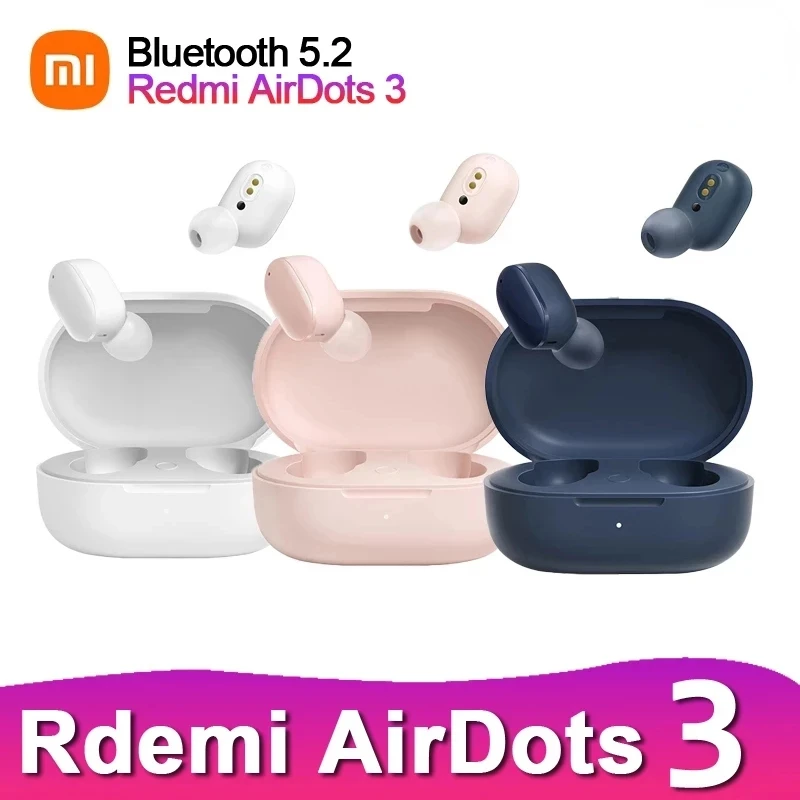 

Redmi Airdots 3 wireless headset, helmet with Bluetooth 5.2, stereo, adaptive, touch, for games, Xiaomi, official store, new Hot