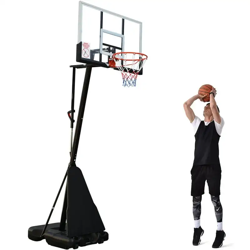 

in. Portable Basketball Hoop System, 7.5 - 10 ft. Height Adjustable