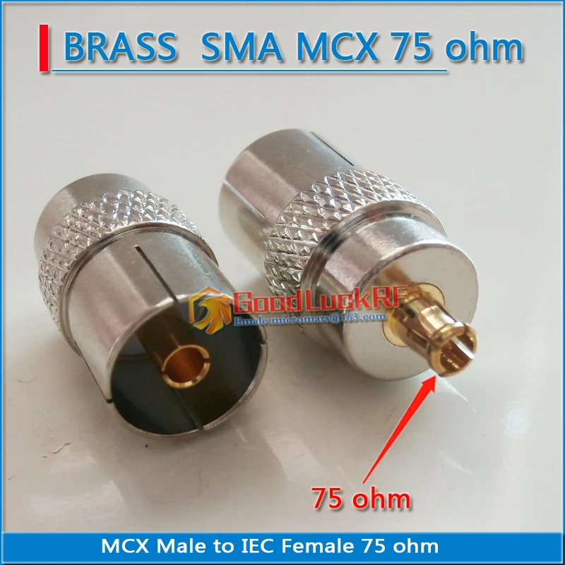 50 Ом 75 штекер MCX-гнездовой разъем IEC MCX на DVB-T стандартная ТВ-розетка
