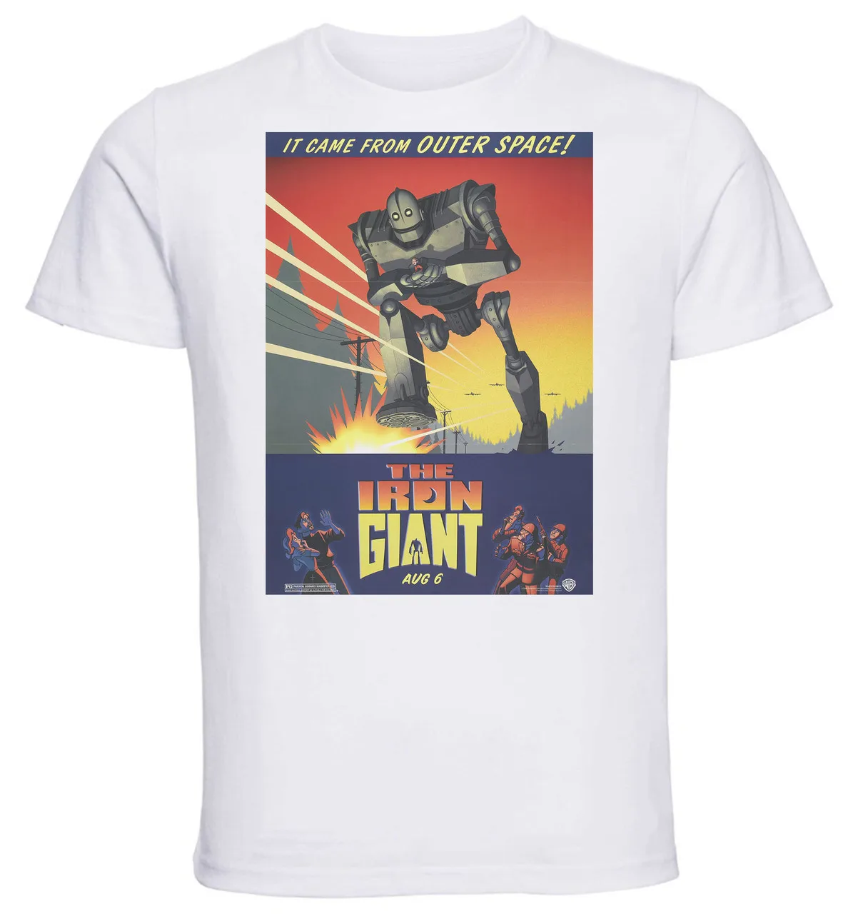Футболка унисекс-белая-пленка Playbill-Железный Гигант