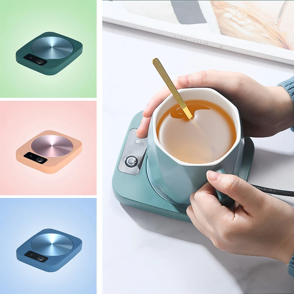 

1 Pcs USB Power Suply Tea Coffee Cup Mug Warmer Heating Cup Mat Pad Coasters For Office 2022 New