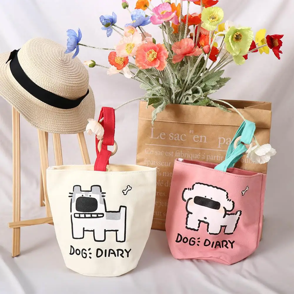 Холщовая Складная Сумка-ведро в виде мультяшных животных