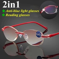anti blue reading glasses for women rimless presbyopia glasses presbyopia magnifying glasses