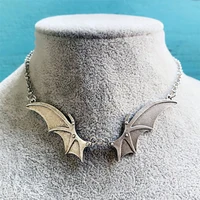 gothic vampire bat wings necklace for men women punk vampire witchcraft witch jewelry lover gifts 2022 wholesale trend