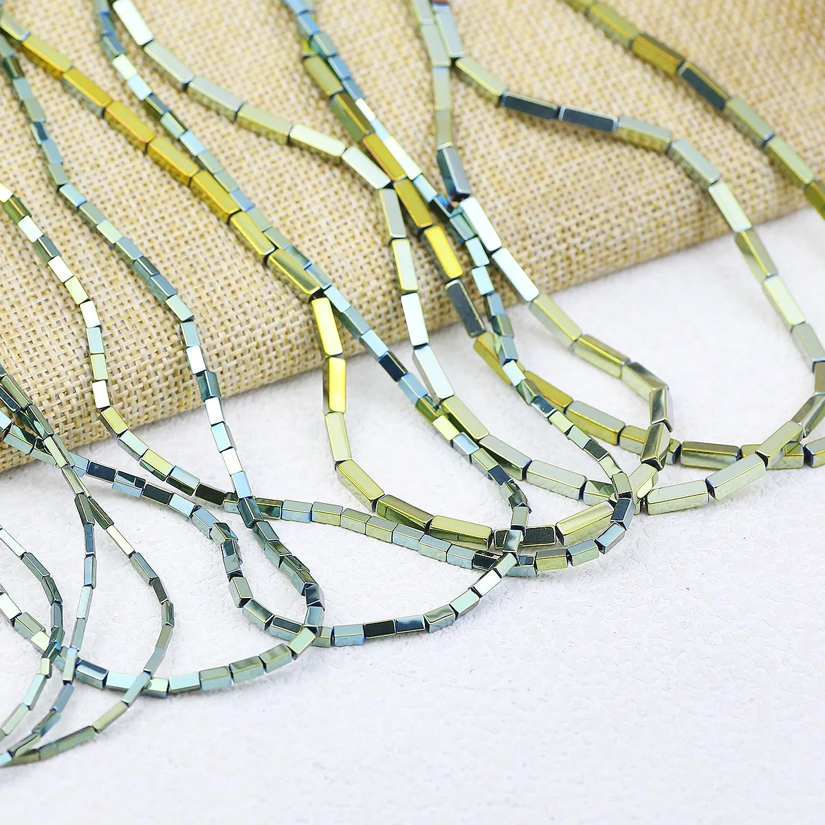 Натуральный Прямоугольник Камень Покрытие Зеленый Гематит Проставки Свободные