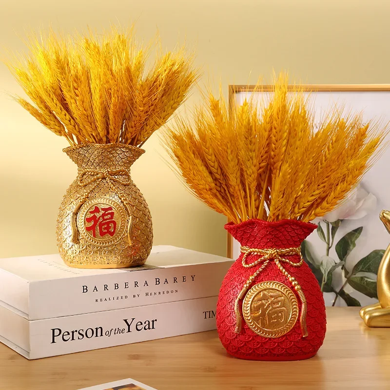 

Lucky bag wheat ear dried flowers living room decoration ornaments entrance wine cabinet TV cabinet office new home opening gift