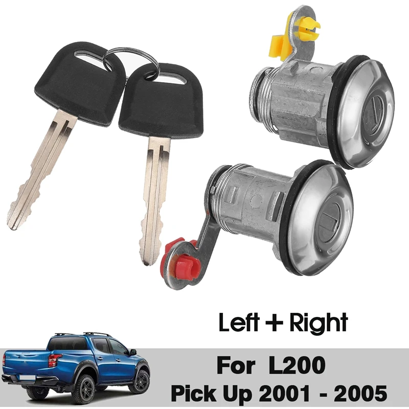 

For Mitsubishi L200 Pick Up 2001-2005 Front Left Right Door Lock Barrel Keys YE05506A