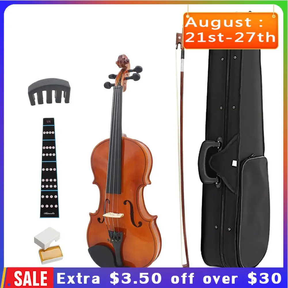

Astonvilla 1/4 Violin Beginners Teaching Equipment Student Universal Popular Fiddle Children Class Learn With Accessories