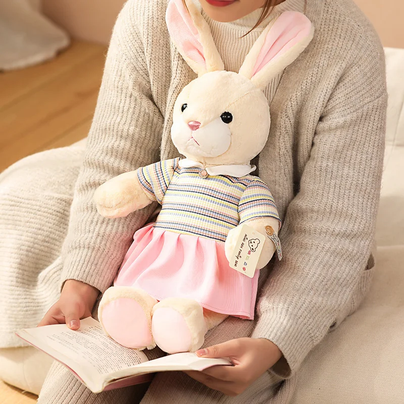 

Мягкие плюшевые игрушки для детей, кролик с длинными ушами, милая мультяшная плюшевая игрушка для сна, куклы-животные, детский подарок на день рождения