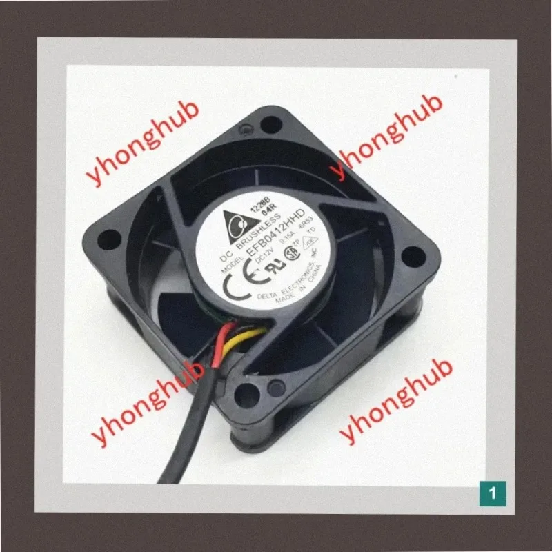Фото Вентилятор охлаждения Delta Electronics EFB0412HHD 6R53 DC 12V 0.15A 40x40x20мм для отвода тепла в электронных устройствах №1
