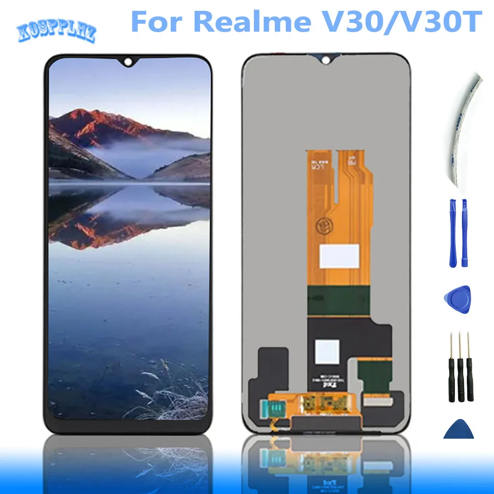 

6.52" For Realme V30/V30t LCD Display Screen Touch Panel Digitizer Assembly Replacement + Protective Film