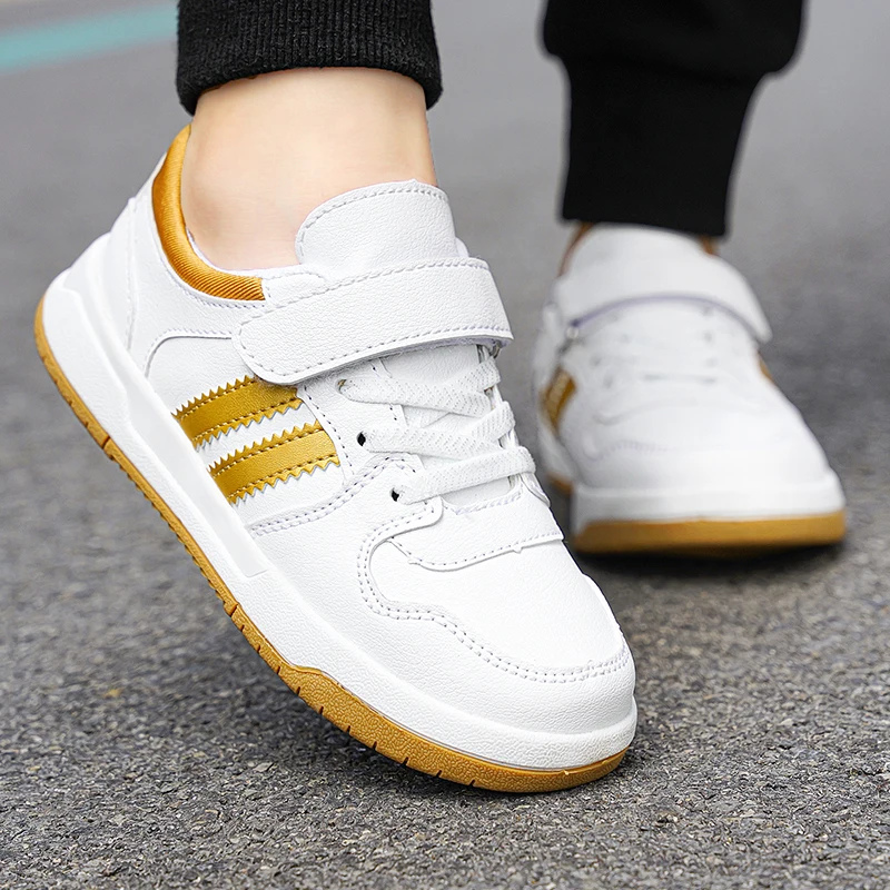 Кроссовки для мальчиков и девочек Модная легкая кожаная мягкая спортивная обувь