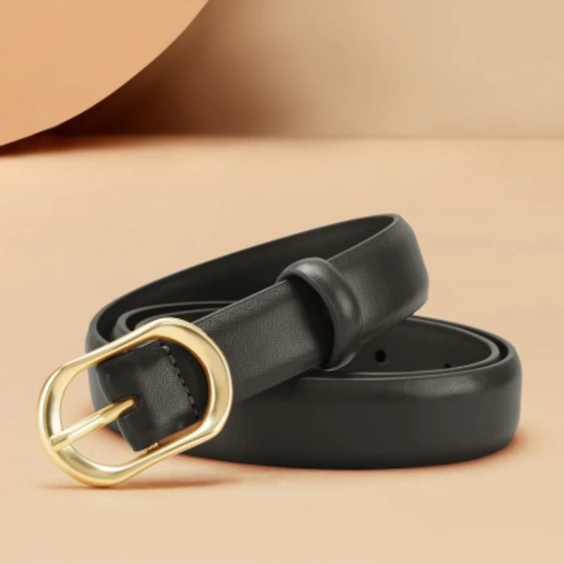 2023 New Women's Needle Buckle Waist Belt Double Sided Genuine Leather Formal Versatile Trouser Belt Fashion Casual Jeans Belt