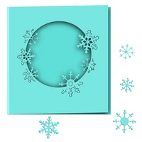 cover scrapbooking snow snowflake wreath pattern metal cutting dies diy clipart christmas greeting card decorating die cutter