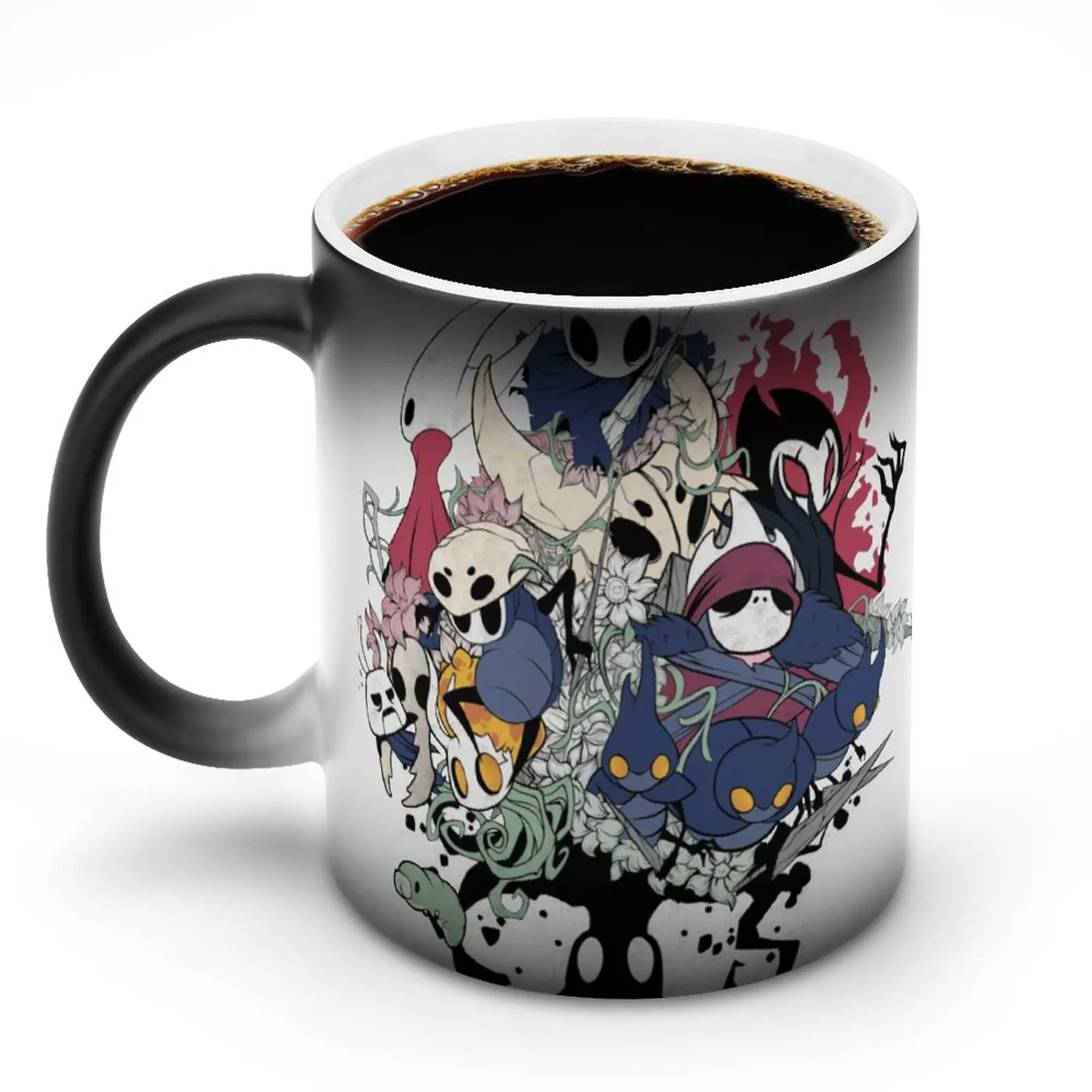 

Кружка с изображением рыцаря, кружка с изображением рыцаря, креативная кружка с изменяющимися цветами, фарфоровые чайные чашки в эстетике