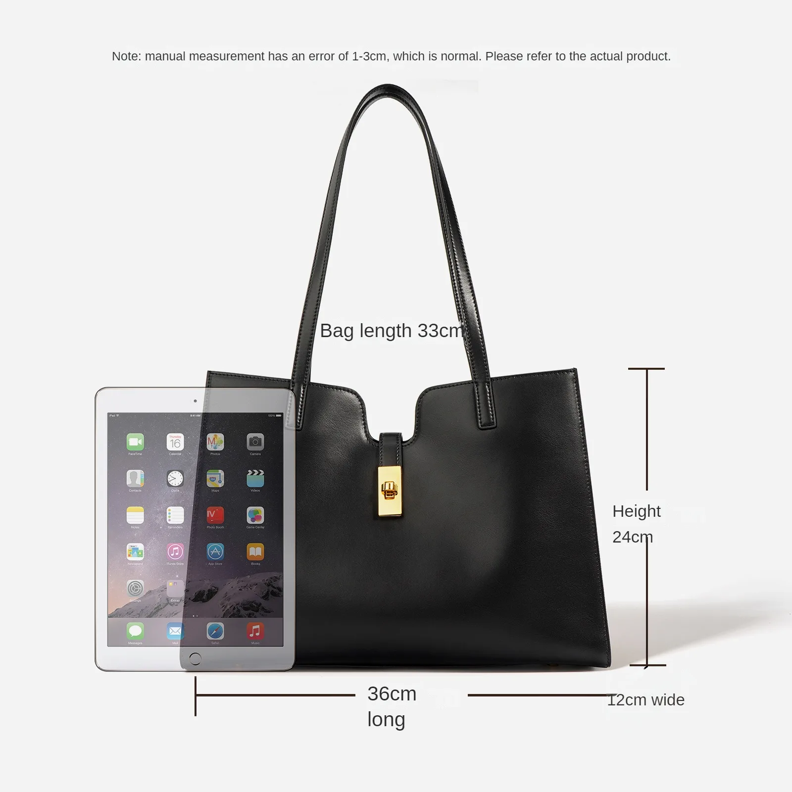 Cowhide tote bag female casual commuter bag hundred with large capacity briefcase ins wind single shoulder armpit handbag