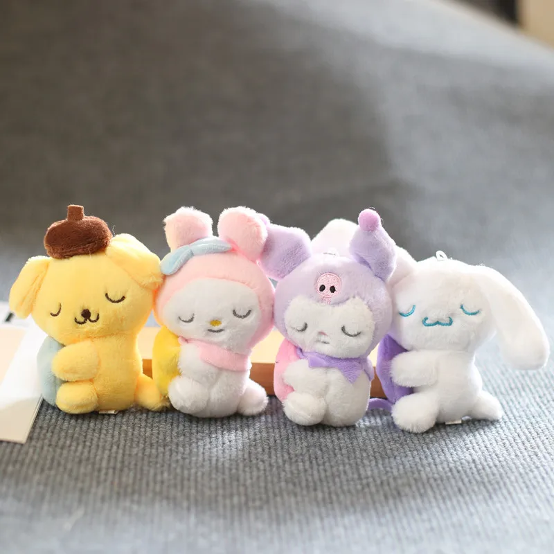 

Sanrio Подвеска для рюкзака My Melody Kuromi Cinnamoroll Pom пуриновый мультяшный милый мягкий игрушечный ключ подвеска мягкая кукла подарок для детей