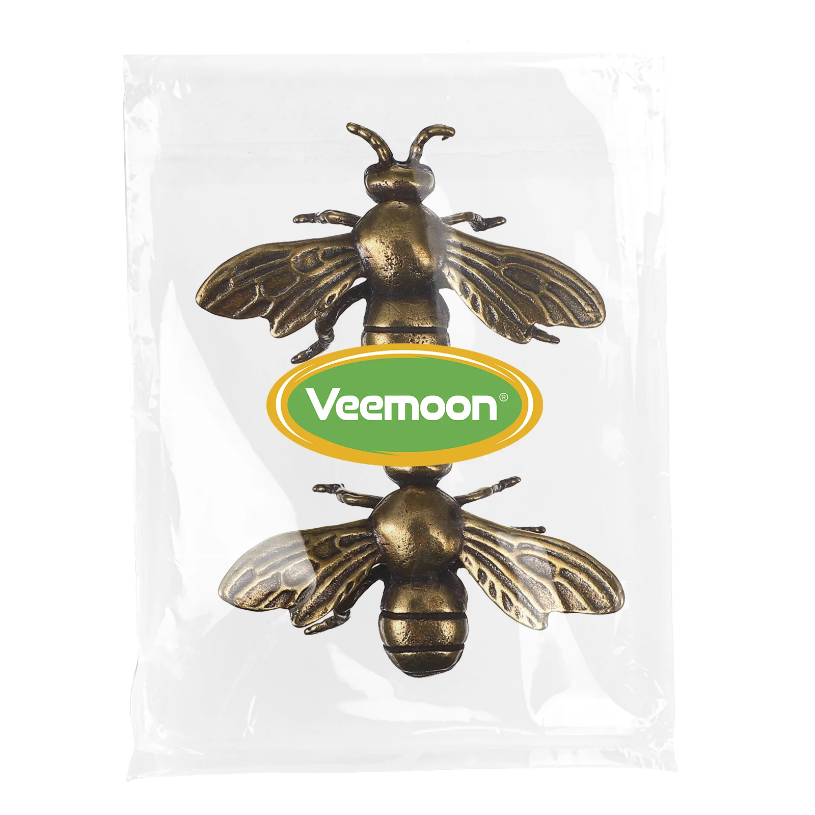 

2 Pcs Brass Bee Ornaments Small Bee Figurines Home Desktop Decorations