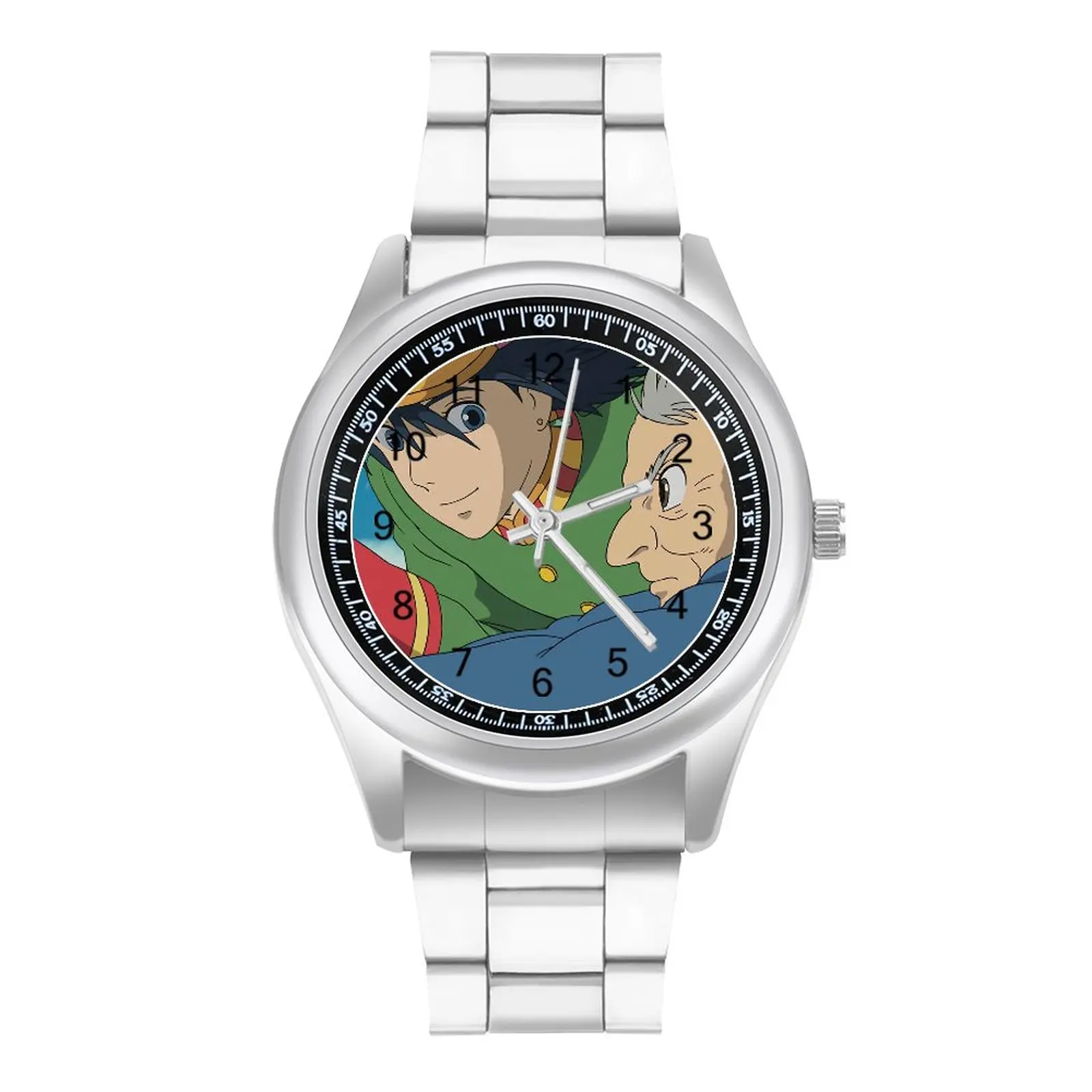 

Captain Howl And Grandma Sophie Quartz Watch Howls Moving Castle Sports Round Wrist Watch Stainless Design Cheap Wristwatch