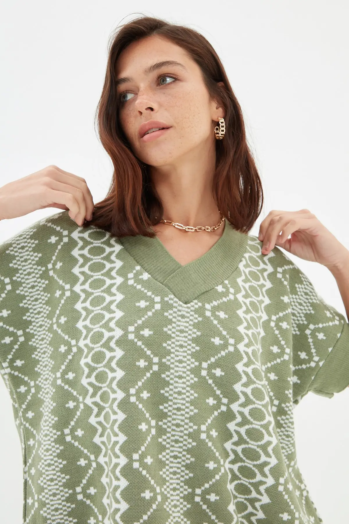 

Trendyol Jakarlı Oversize Knitwear Jumper TWOAW22SV0113