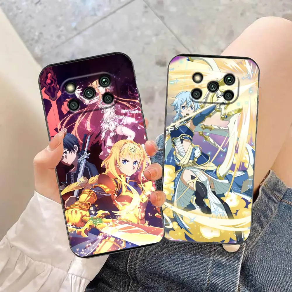 

Phone Case For Xiaomi Mi Note 10 3 Lite Poco X5 M5 M4 F4 X4 X3 M3 F3 GT Pro Nfc 5G 4G Mix 3 2S 2 Play A3 F1 Sword Art Online ARS