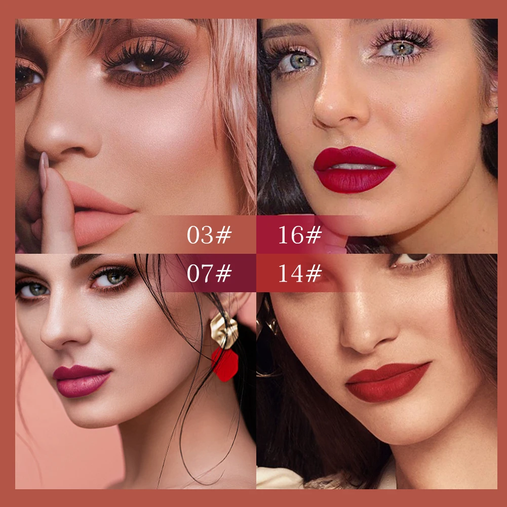18 Colors Velvet Matte Lipsticks Pencil Waterproof Long Lasting Sexy Red Lip Stick Non-Stick Cup Makeup Tint Pen Cosmetics |