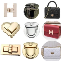 8 styles hardware bag lock catch handbag snap clasps turn twist lock for shoulder bag metal buckle diy closure locks accessories