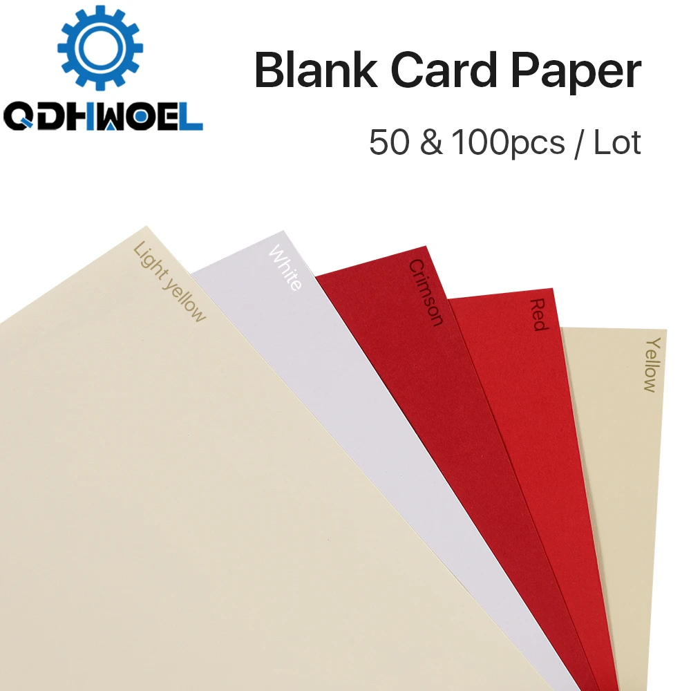 

QDHWOEL 50/100pcs Laser Engraving Material Blank Card Paper A4 Size Leoni Pattern Cardboard For DIY Paper Cutscissor Cut Design